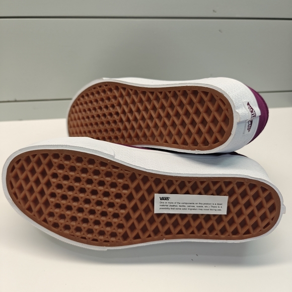 Vans Old Skool Stackform Mono Embroidery Dark Purple Plum Platform Sneakers sz 6 - Picture 9 of 10